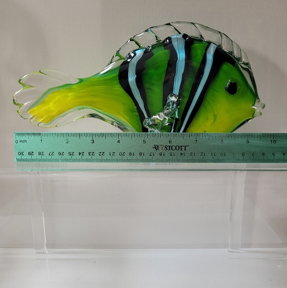 Fifth avenue crystal L.T.D Blown glass green fish - Picture 7 of 9
